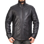 Grayson Leather Jacket // Black (4XL)