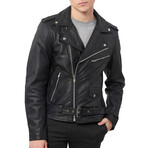 Ryan Leather Jacket // Black (4XL)