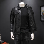 Alexander Leather Jacket // Black (L)