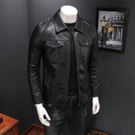 Alexander Leather Jacket // Black (M)