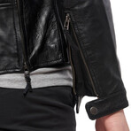 Noah Leather Jacket // Black (2XL)
