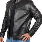 Henry Leather Jacket // Black (3XL)