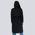 Women's Miele Maxi Raincoat // Black (XL)