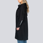 Women's Miele Maxi Raincoat // Black (S)