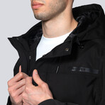 Men's Dane Maxi Raincoat // Black (L)