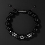 Woven Bracelet // Black Gold + Onyx (Small)
