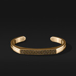 Bezel Cuff Bracelet // Gold