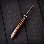 Handmade Damascus Liner Lock Knife // 2041