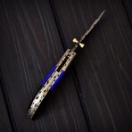 Handmade Damascus Liner Lock Knife // 2045