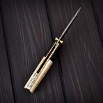 Handmade Damascus Liner Lock Knife // 2044
