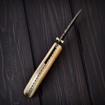 Handmade Damascus Liner Lock Knife // 2040