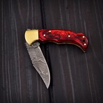Damascus Pocket Folding Knife // 2053