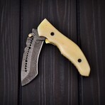 Handmade Damascus Liner Lock Knife // 2040
