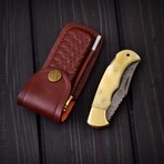 Damascus Pocket Folding Knife // 2057