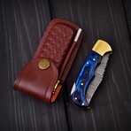 Damascus Pocket Folding Knife // 018