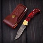 Damascus Pocket Folding Knife // 2053