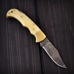 Damascus Pocket Folding Knife // 2057