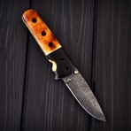 Handmade Damascus Liner Lock Knife // 2042