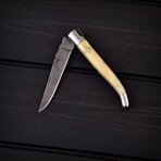 Damascus Laguiole Pocket Knife // 3004