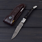 Damascus Laguiole Pocket Knife // 2068