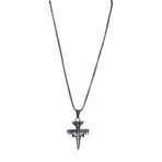 Fighter Jet Necklace in Grey // 22" + 2" Extension
