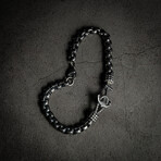 Anchor Lock Round Box Chain Bracelet // 8.25"