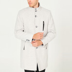 Brazil Overcoat // Diagonal Gray + Cream (2X-Large)