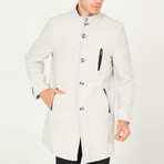 Brazil Overcoat // Diagonal Gray + Cream (2X-Large)