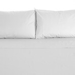 Sleep & Beyond 100% Organic Cotton 300TC Sateen Sheet Set // White (Twin)