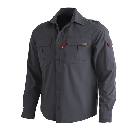 Cresta // Outdoor Shirt With Pockets // Anthracite (XS)