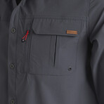Cresta // Outdoor Shirt With Pockets // Anthracite (XS)