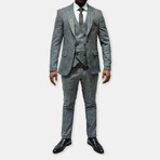 Rory 3-Piece Slim Fit Suit // Smoked (Euro: 46)