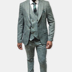 Rory 3-Piece Slim Fit Suit // Light Green (Euro: 44)