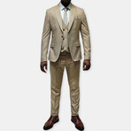 Rory 3-Piece Slim Fit Suit // Beige (Euro: 50)