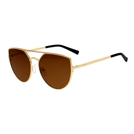Boar Polarized Sunglasses // Gold Frame + Brown Lens