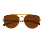 Boar Polarized Sunglasses // Gold Frame + Brown Lens