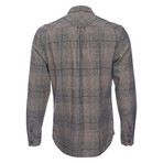 Truman Outdoor Shirt in Brushed Plaid // Brown + Red (L)