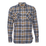Truman Outdoor Shirt in Brushed Plaid // Gray + Caramel (2XL)