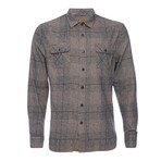 Truman Outdoor Shirt in Brushed Plaid // Brown + Red (L)