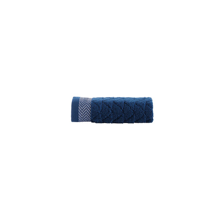 Herringbone Wash Towel // Navy (Set of 2)