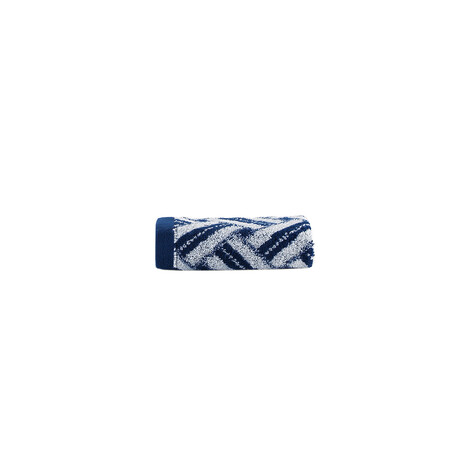 Criss Cross Stripe Wash Towel // Navy (Set of 2)