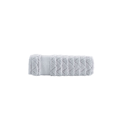 Herringbone Hand Towel // Silver (Single)