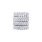 Herringbone Wash Towel // Silver (Set of 2)