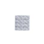 Criss Cross Stripe Wash Towel // Silver (Set of 2)