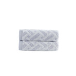 Criss Cross Stripe Hand Towel // Silver (Single)