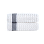 Herringbone Bath Towel // White (Single)