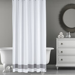 Herringbone Shower Curtain (White)