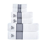 Fancy Border Towel Set // Set of 6 (Royal Blue)