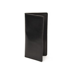 Vertical Long Leather Wallet // Black