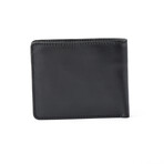 Bifold Leather Wallet + Flip I.D. // Black